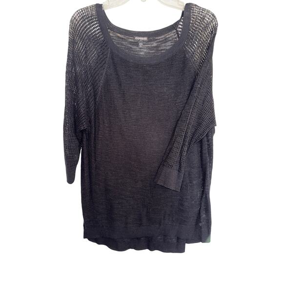 EXPRESS SWEATER size LARGE black - Picture 1 of 5